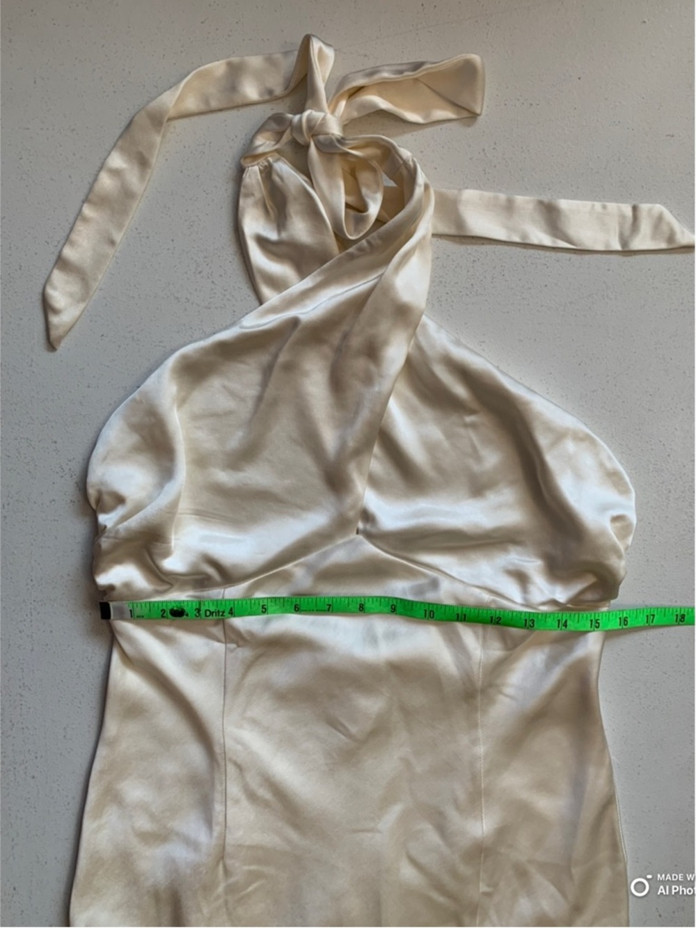 Lulus Large Start of Forever Ivory Satin Halter Mermaid Maxi Dress NWT Wedding - Picture 14 of 15